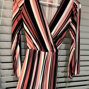 NO Long Sleeve, Pink/Black Jumpsuit